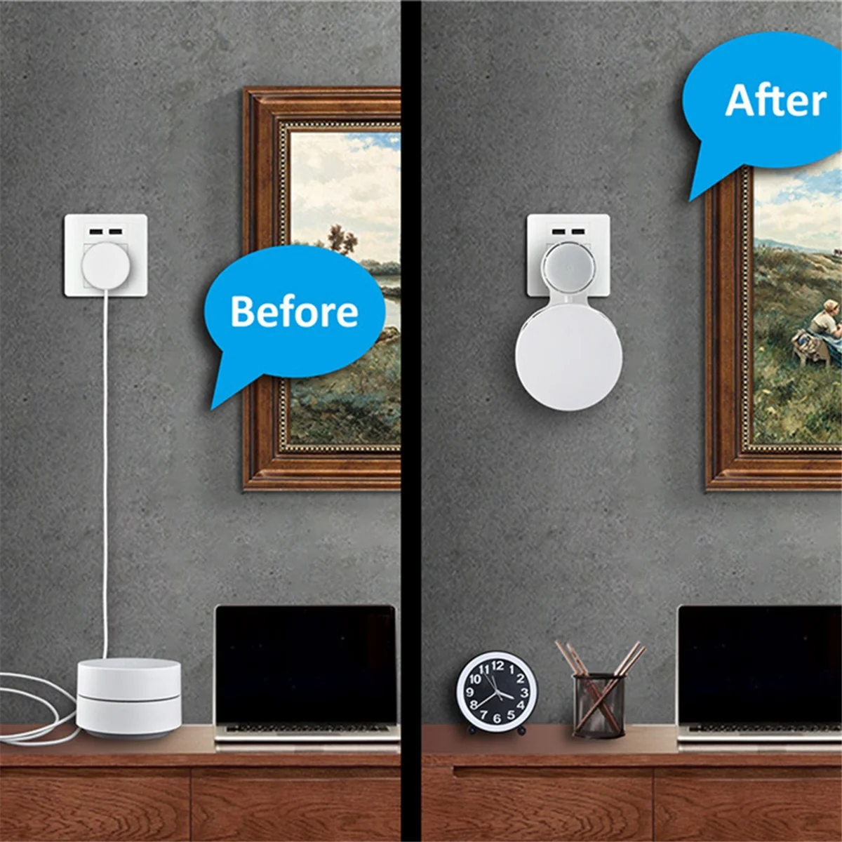 

HOT NEW Wall Mount for WiFi , WiFi Bracket Holder for WiFi Router Easy Use in Home Everywhere B