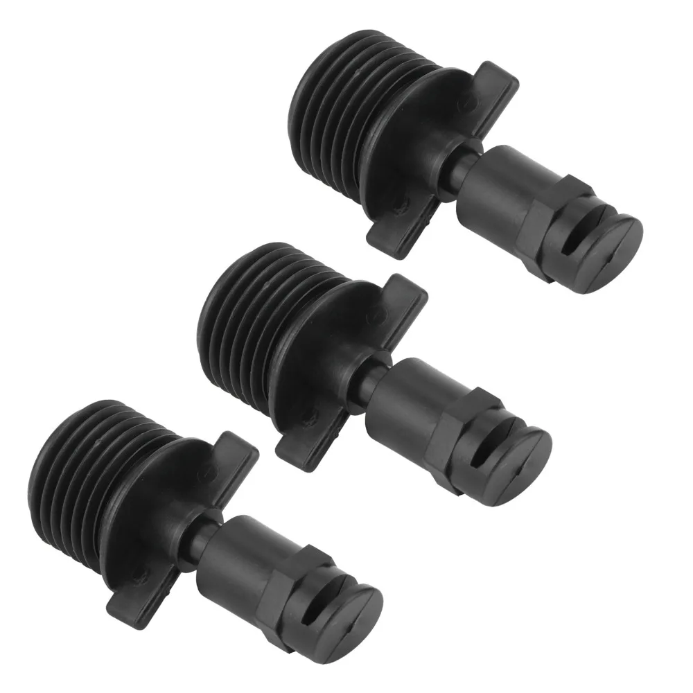 30PCS Durable G1/2 Male Thread Sprinkler Nozzle PP 180 Degree Micro Sprinkler Head Black Sprinkler Backyard Cooling
