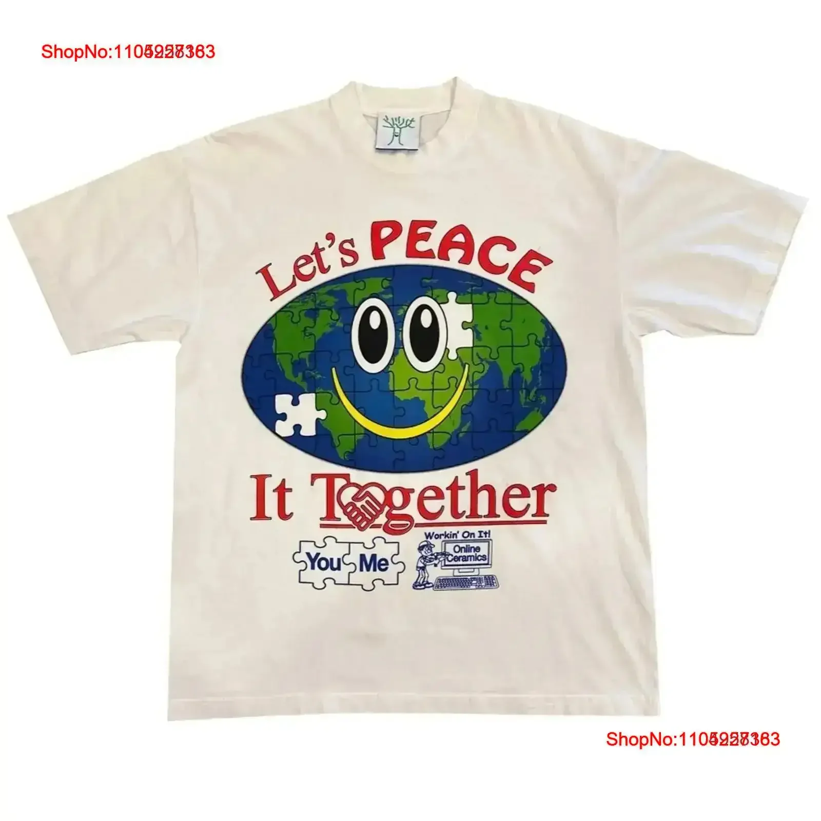 

Online Ceramics Workin' On It White T Shirt Large vintage Washed Comfortable Soft Casual Stretched streetwear vintage Washed