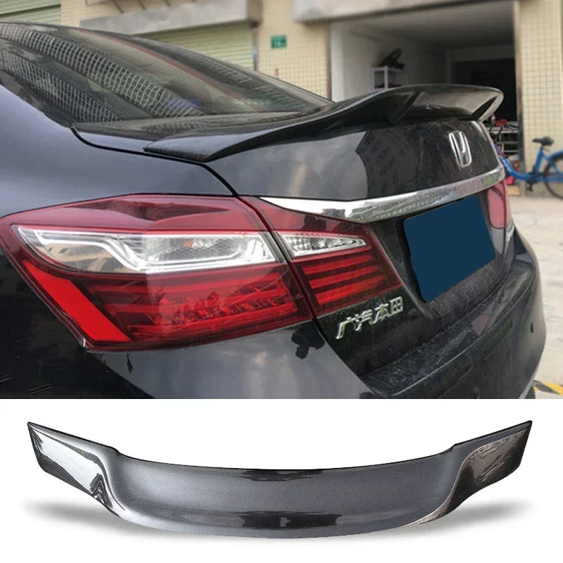 

New！ Car Trunk Spoiler Carbon Fiber FRP Auto Rear Trunk Wing R For Honda Accord 2014 - 2017 Style Accessories Spoiler