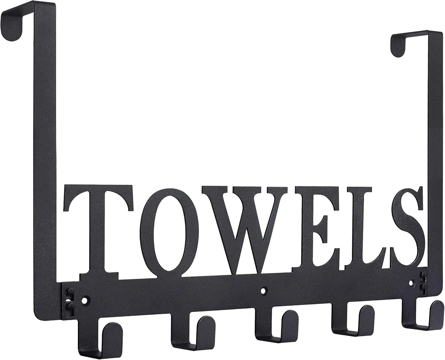

Крючки для вешалок над дверью, держатель для полотенец для ванной, спальни, пляжных полотенец - черный металлический, с пескоструйной обработкой