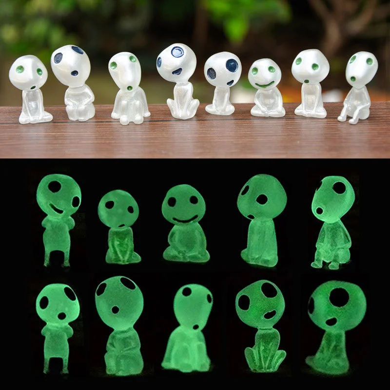 5/10pcs Luminous Tree Elves Spirit Princess Ornament Action Figure Glow In Dark Elf Tree Dolls Miniature Garden Potted Decor