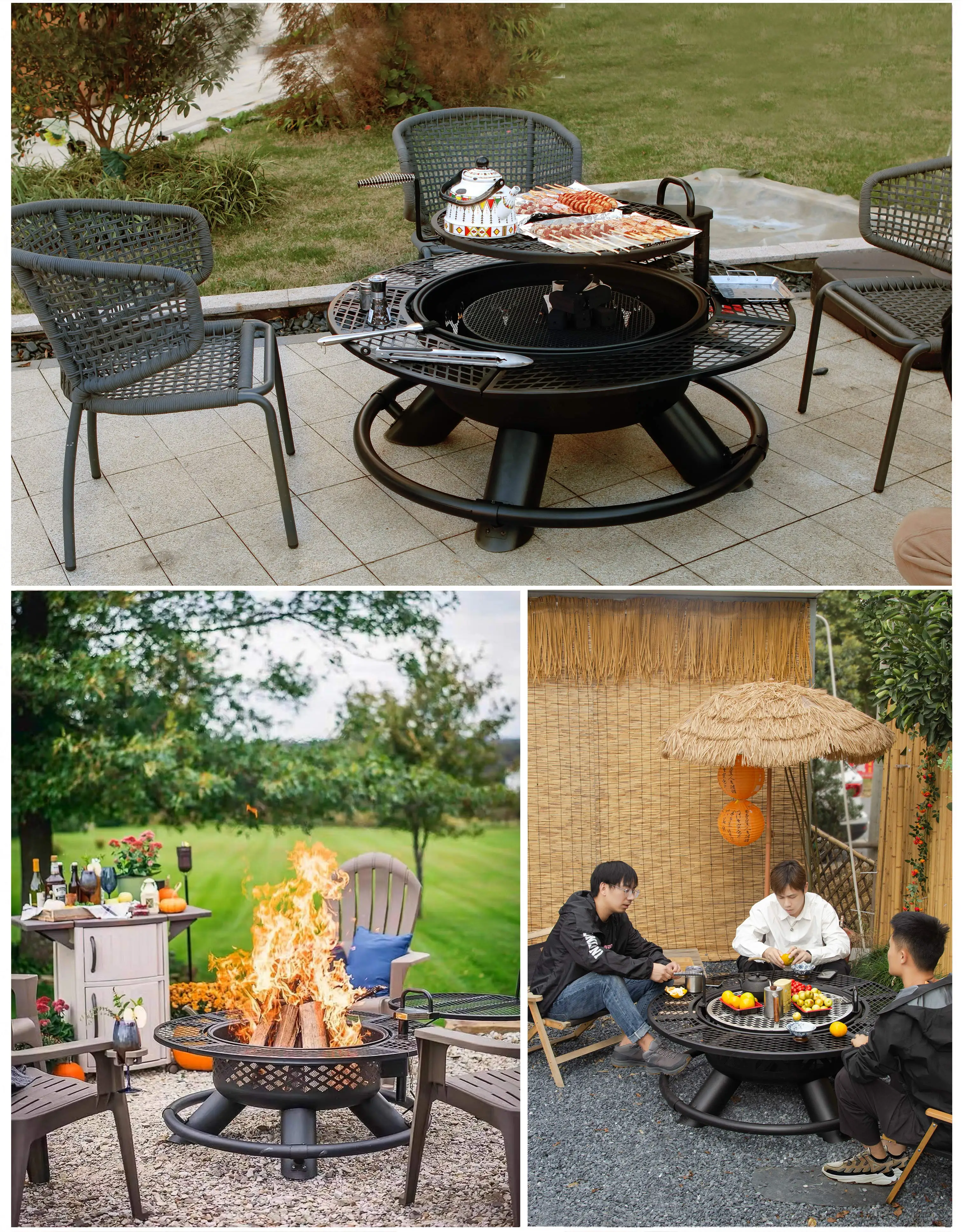 

Stove making tea bonfire pot roasting stove table