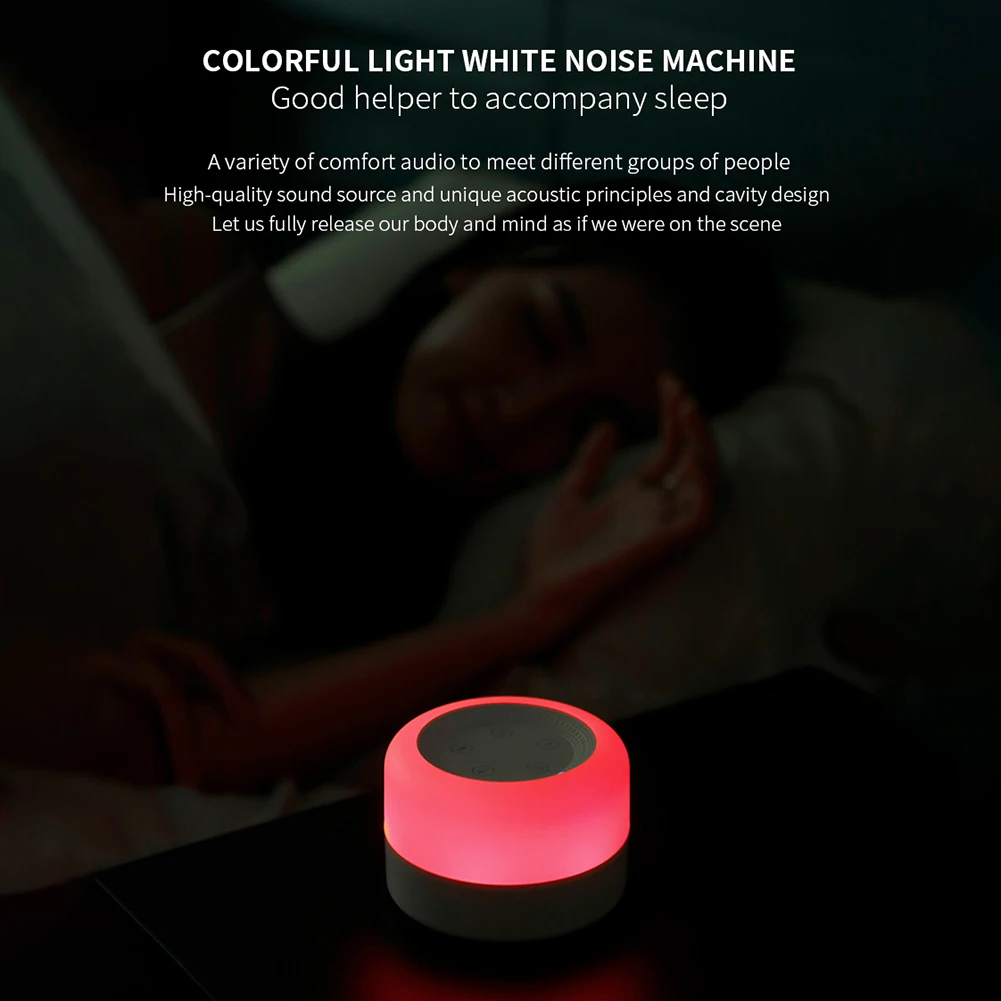 Sleeping Relaxation for Baby with Night Light Baby Adult Sleep Soother Portable Adjustable USB Rechargeable for Home Travel