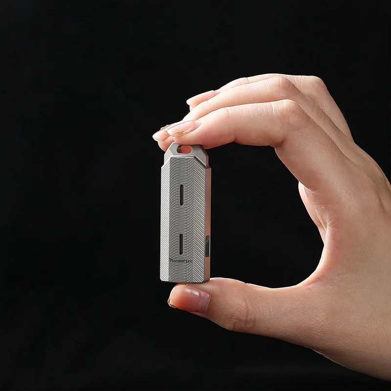 سبائك التيتانيوم صافرة التخييم بقاء عالية ديسيبل ثقب مزدوج صافرة في الهواء الطلق EDC استغاثة سبائك التيتانيوم صافرة #3