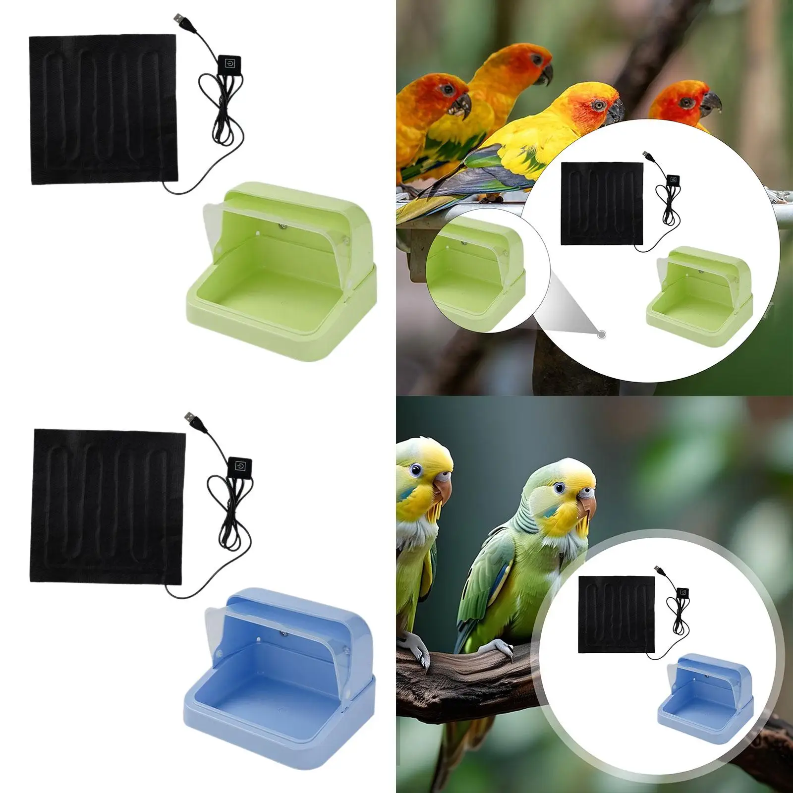 Chick Brooder Heater, Poultry Habitat Supplies, Bird Incubator Brooding Box, Chick Warmer for Chicks, Parrots