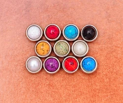 20 Pcs Silver 11 Colors Turquoise BeadsLeathercraft Rivet Stud Spot Rivetback Leather Clothing Belt Metal Conchos Hardware