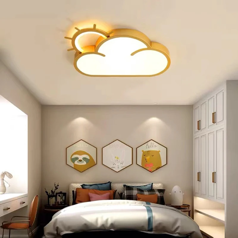 

Sun Cloud LED Ceiling Lights for Kids room Boy Girl Study Children Bedroom Deco Modern Chandelier Dimmable Ceiling Lamp Lighting