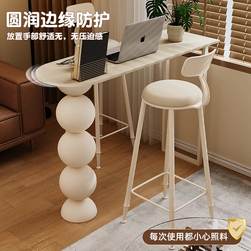 Slate bar table Household wall partition Cream wind balcony Leisure small bar Simple high table Kitchen bar