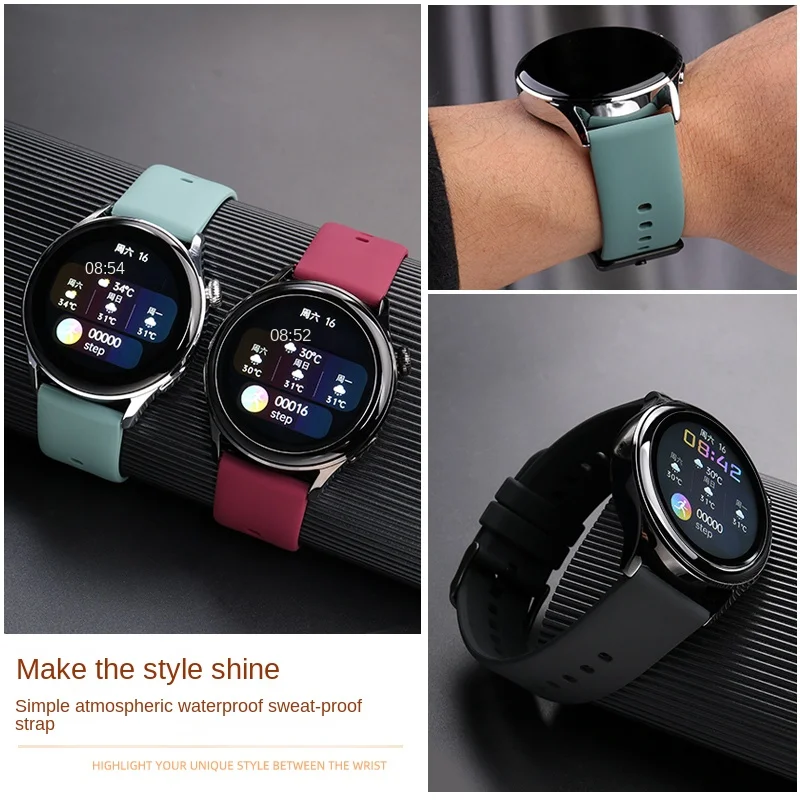 Quick release For Huawei GT1 GT2 GT3 Magic2 Watch3 honour 2/2e GS PRO soft watch strap 20 22mm Black Silicone watchband bracelet