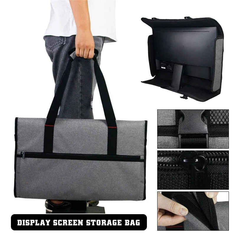 Monitor Carrying Case Portable Computer Display Screen Moving Handbag Oxford Cloth Reusable Screen Carrying Bag Storage Bags