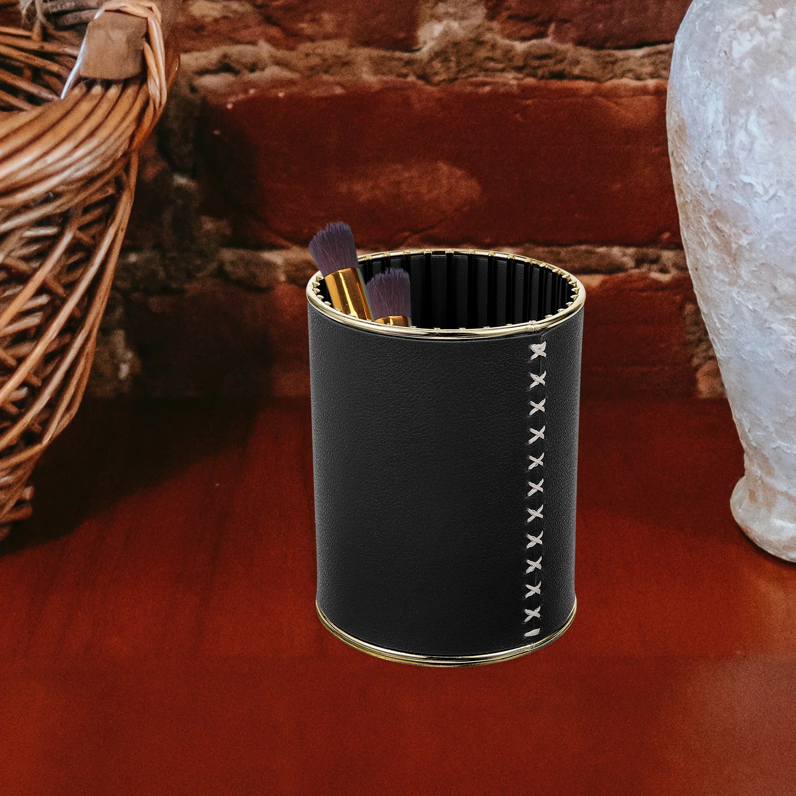 

Pen Holder Desk Organizer Large Capacity Pen Storage Bucket Makeup Brush Container Simple Stylish Practical Home Office