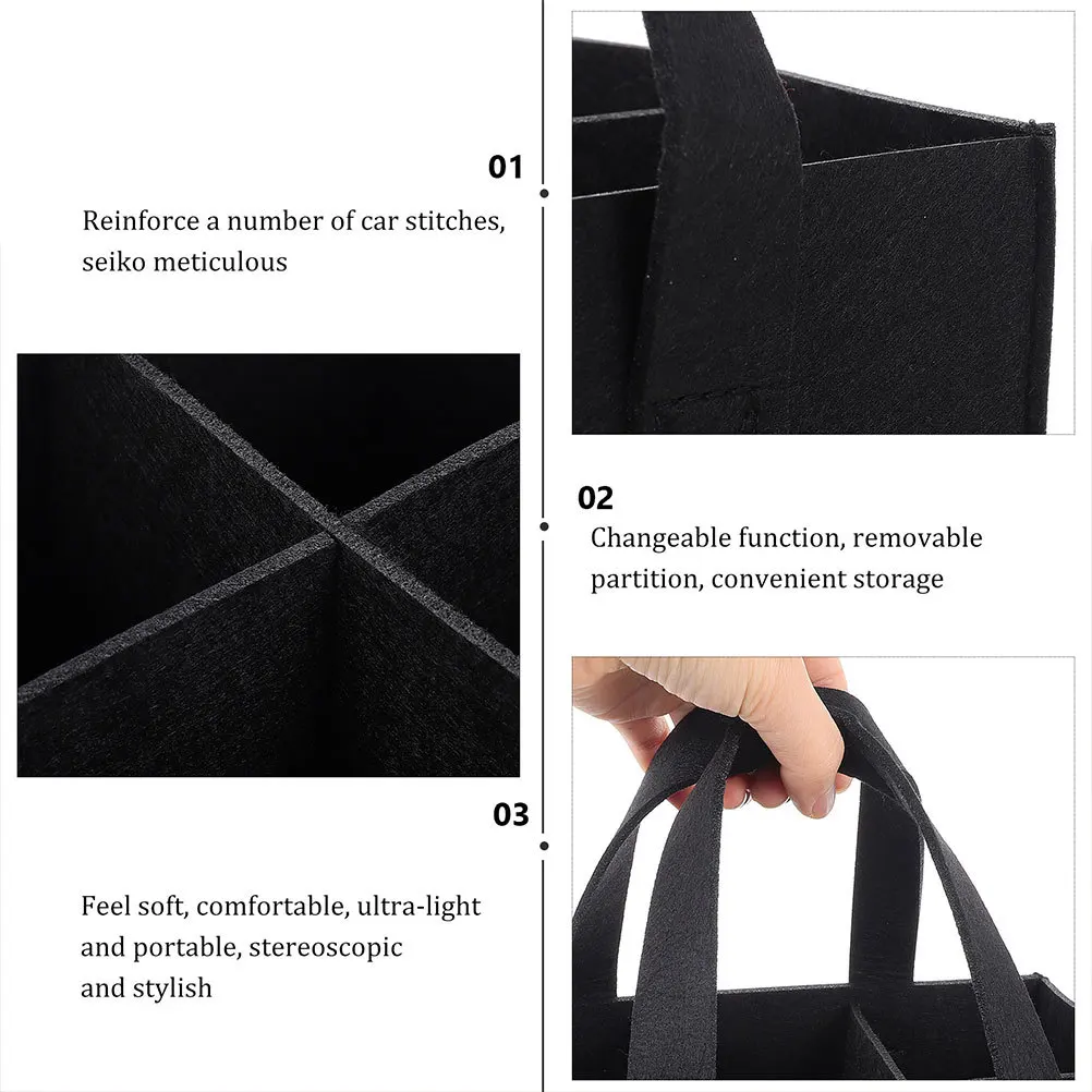 

2pcs Wine Bottle Carrying Bag Felt Gift Pouch For Red Wine Storage Portable Party Pouches Bottle Holder Kitchen Bar Accessories