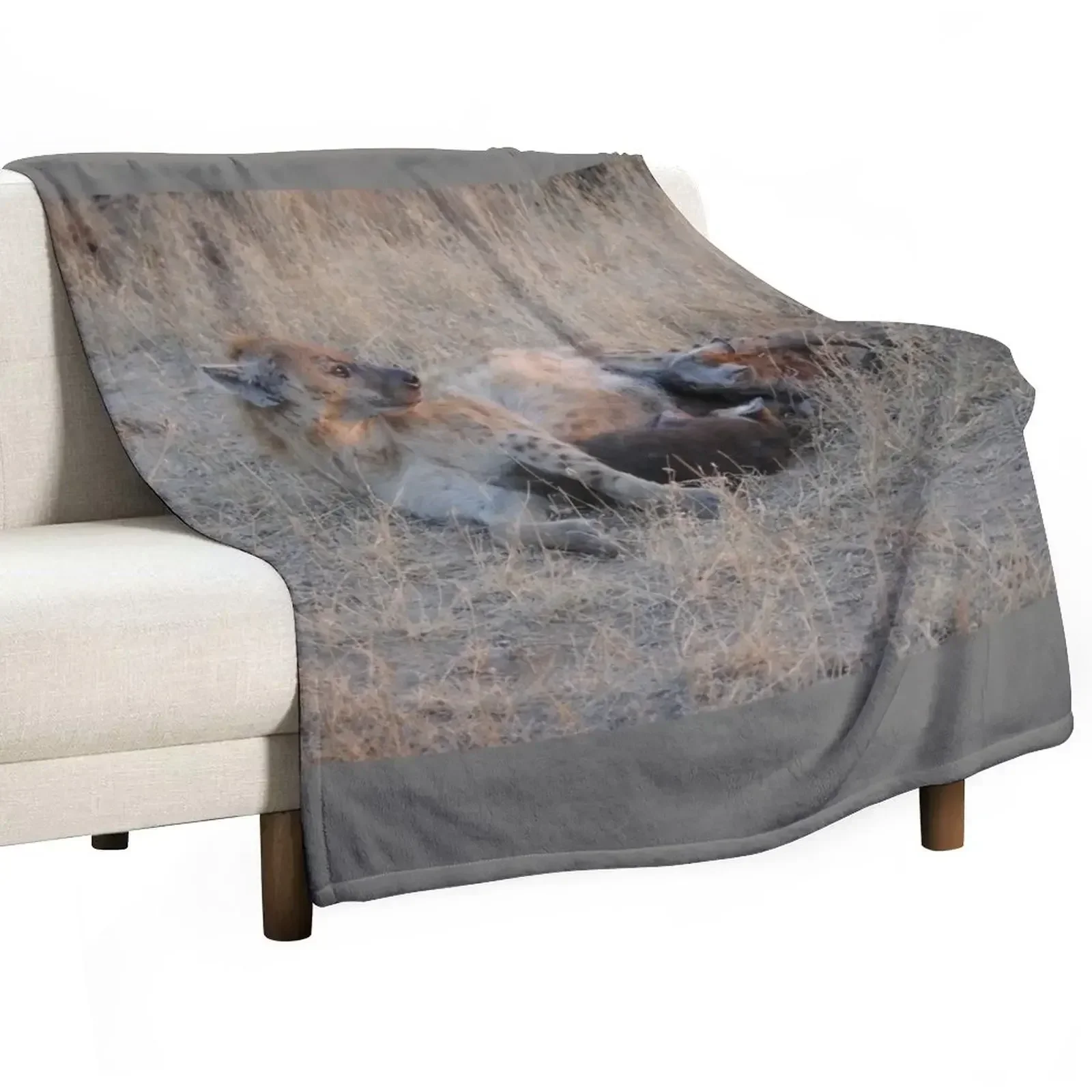 Hyenas at Sunrise Throw Blanket Weighted Hair Blankets