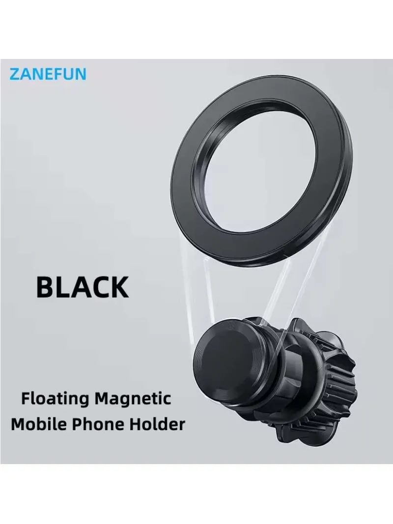 ที่วางโทรศัพท์ในรถยนต์แบบแม่เหล็กลอยได้ – 360 °   แท่นยึดแบบหมุนได้สำหรับโทรศัพท์แอปเปิลและแอนดรอยด์, แดชบอร์ดและที่ยึดกระจกหน้ารถ