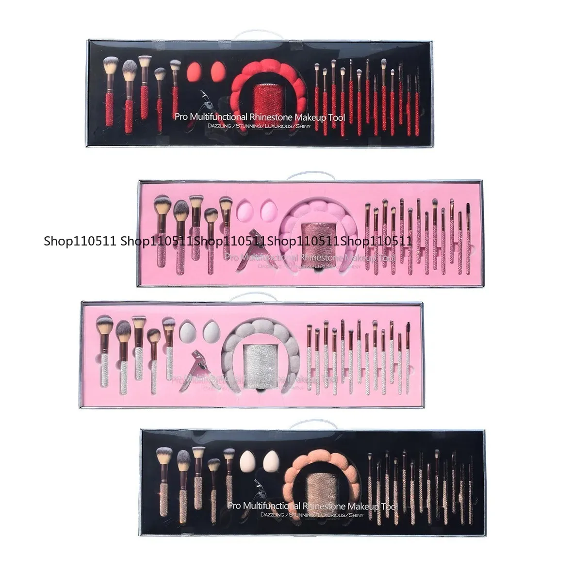 

Makeup brush set Bundle PINK Set Bling Makeup Brushes