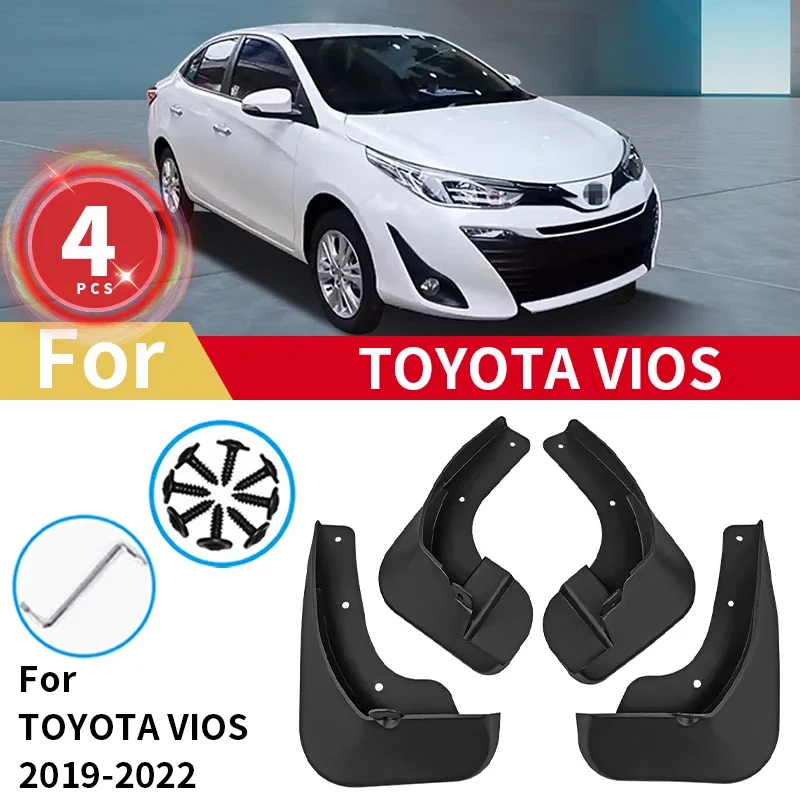 

Mudguards For Toyota Vios 2019 2020 2021 2022 Mud Flaps Splash Guards Front Rear Fender Mudflaps Protectors Car Accessories