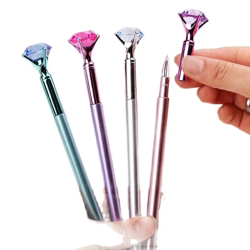 25 قطعة من البلاستيك الإبداعي بالجملة قلم جل الماس الكبير للهدايا قلم الطالب القرطاسية الطازجة العودة إلى المدرسة مجموعة أقلام هلام