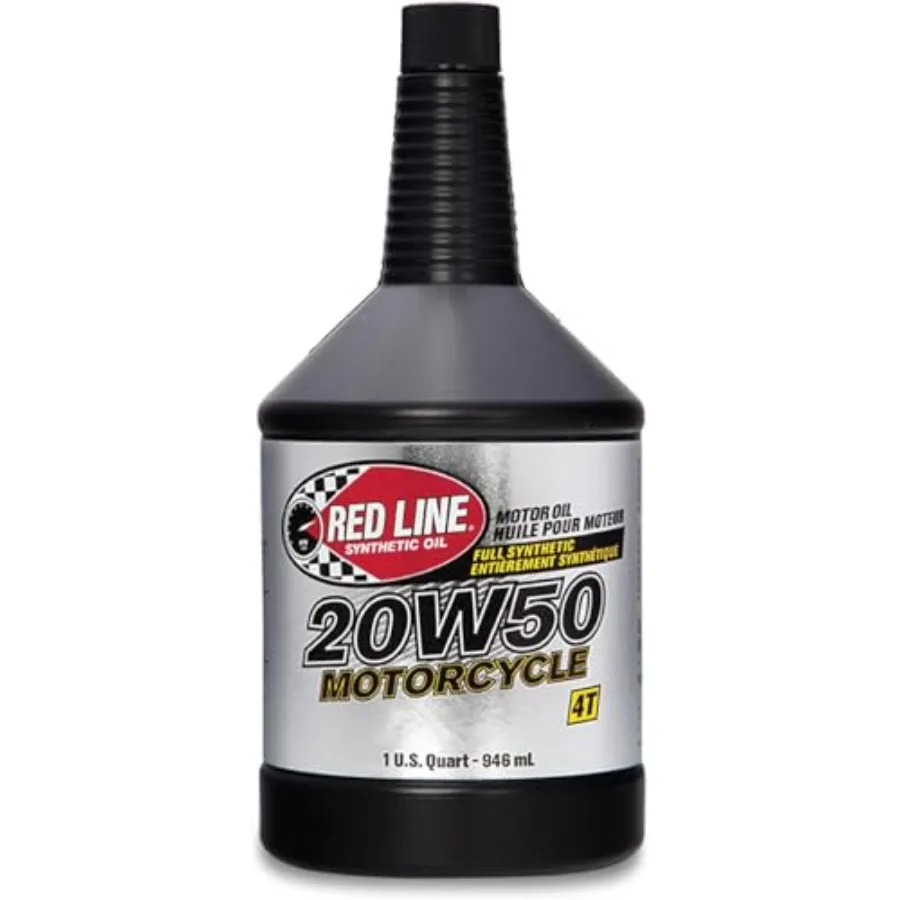 

20W50 Motorcycle Oil Synthetic 4 Quarts for High-Performance Engines Red Long-Lasting Protection