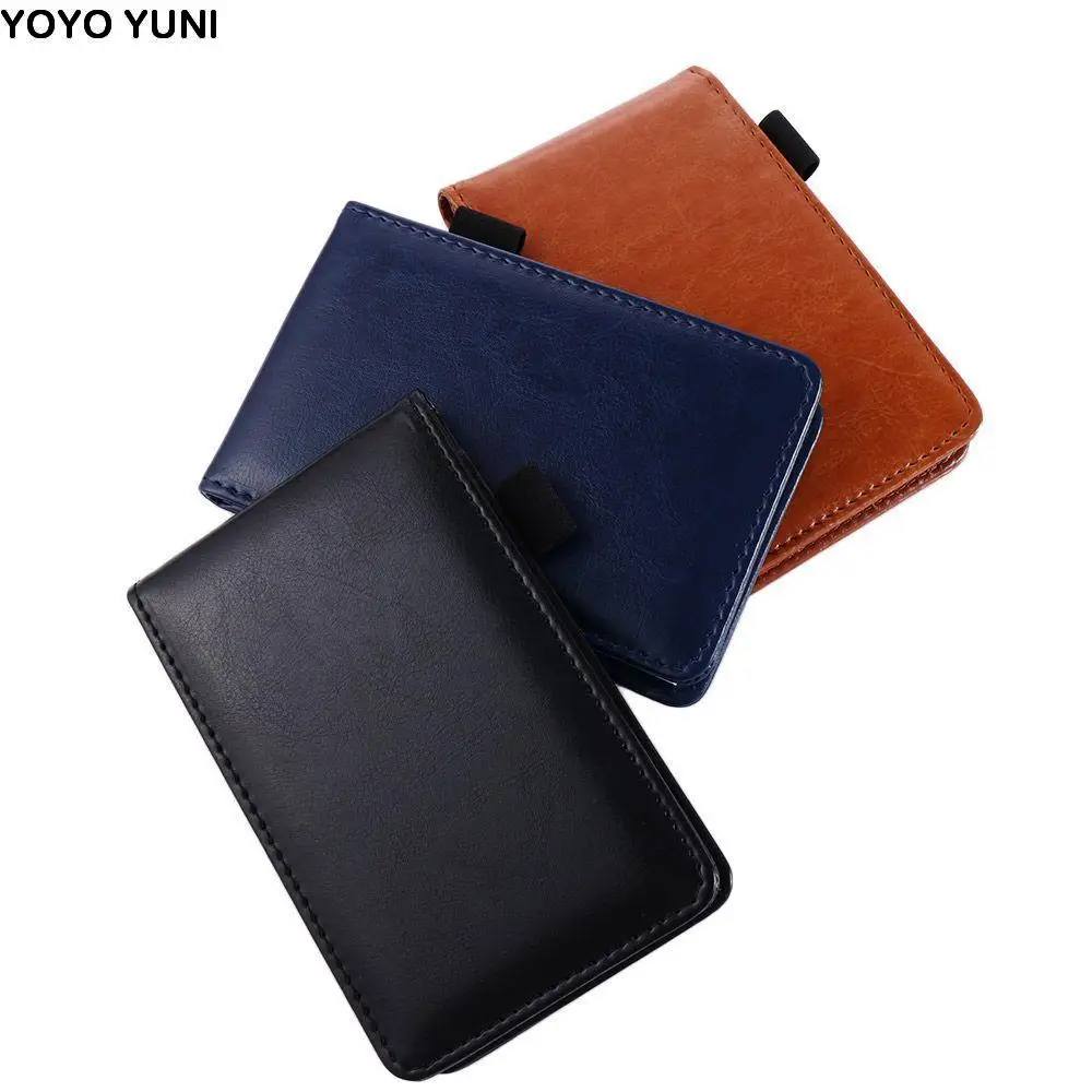 

Stationery Office Retro Leather Cover Small Memo Pads A7 Notebook Mini Notepad Pocket Planner Business Memos