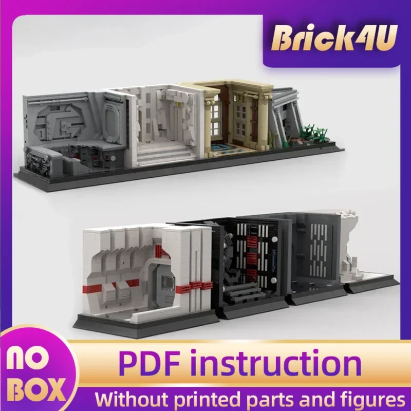 

Звездная модель фильма Moc Building Bricks A Galaxy Far Away Display Technology Модульные блоки Подарочные рождественские игрушки DIY Набор в сборе