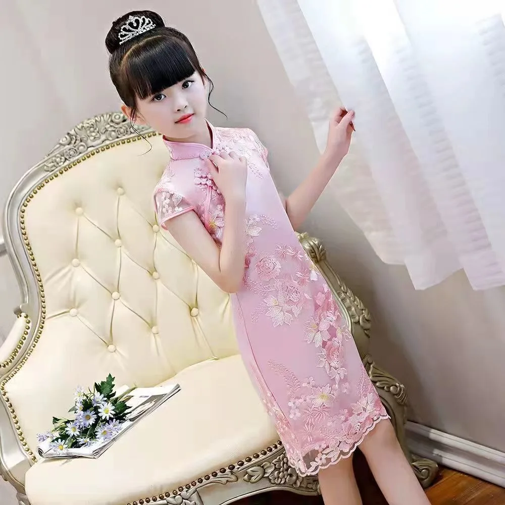 Kids Clothes Children's Clothing Vintage Hanfu Dress Performance Costume Ethnic Style Cosplay Fairy Girls Dresses Cheongsam