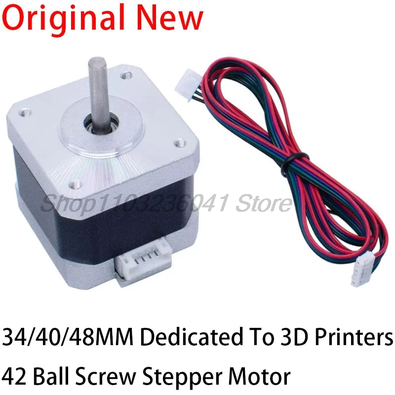 4-lead Nema17 Stepper Motor 42 motor Nema 17 motor 42BYGH 34mm 40MM 48mm 42HB34F08AB motor for CNC XYZ with 1M wire