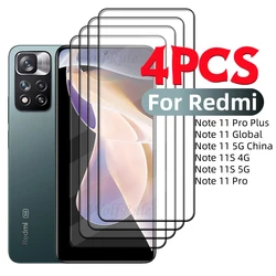 4/3/2/1PCS Full Cover Glass For Redmi Note 11 Pro Plus Glass Xiaomi Redmi Note 11 Pro Plus 11S Tempered Glass Screen Protector