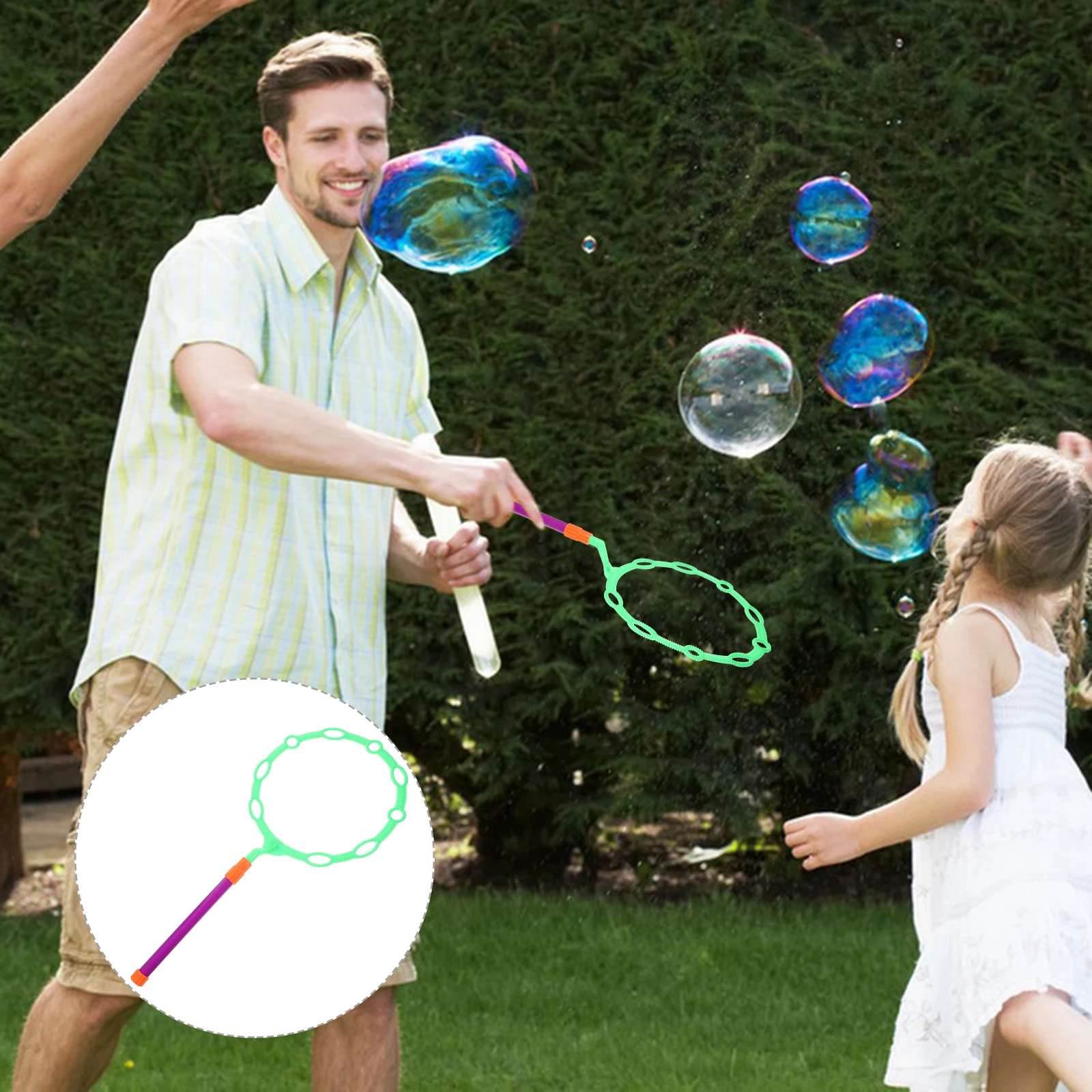 

Tools for Kids Blowing Stick Bubble Maker Blower Toys Outdoor Green Long Sticks Toddler Child