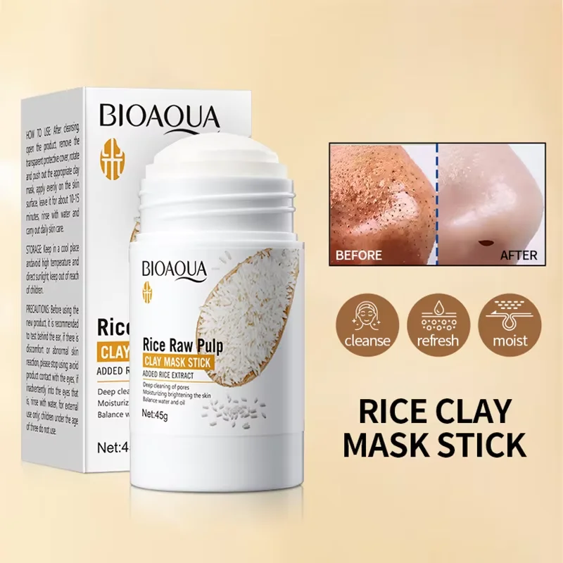 1/3/5/10pcs White Rice Facial Masks Stick Moisturizing Remove Blackhead Brighten  Improve Wrinkle Mud Masks Beauty Skin Care