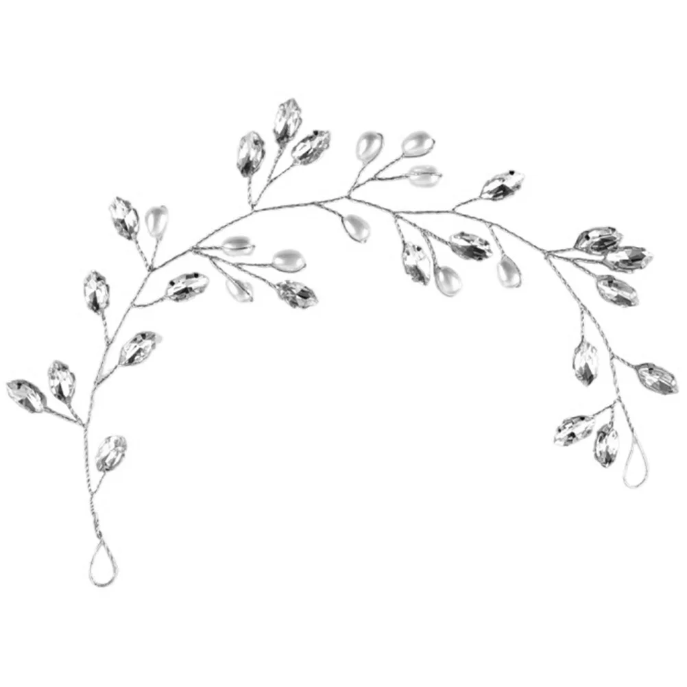 

Elegant Pearl Rhinestone Hair Vine Bridal Wedding Accessory for Women Decorative Hair Vine Feminine Graceful Look Enhancer