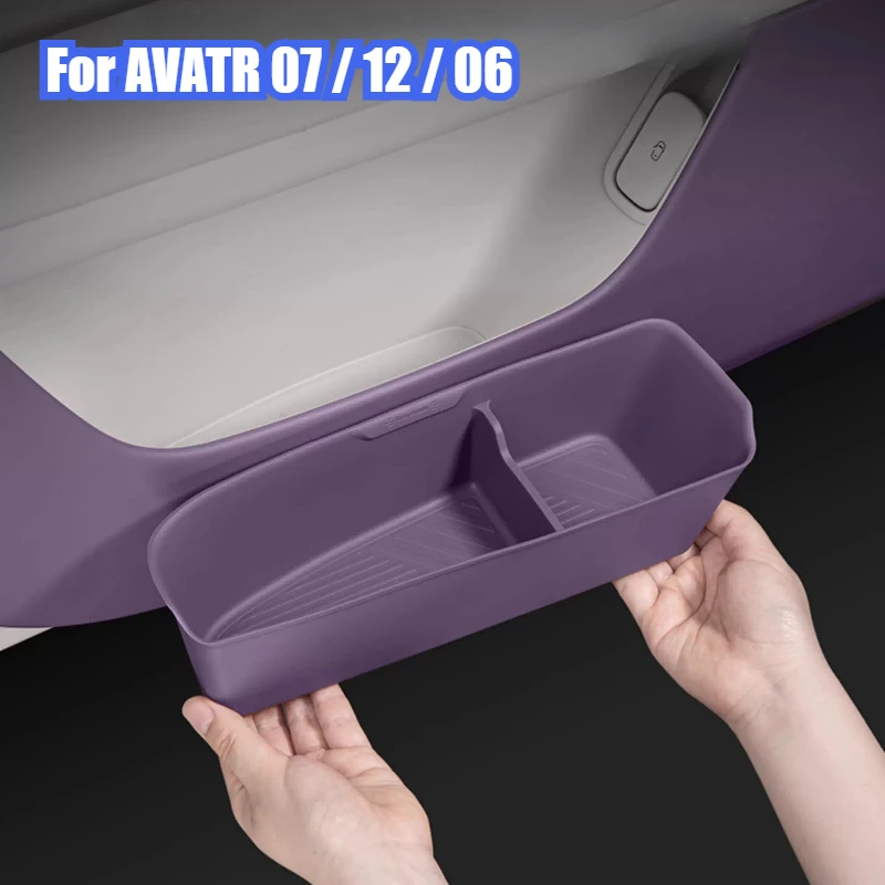 

For AVATR 07 12 06 Car Door Storage Box Slot Pad Silicone Protective Storage Case Dustproof Organizer Interior Stowing Tidying