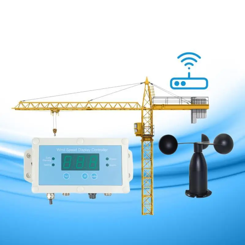 

CDF-13B Wind Speed Anemometer And Wireless Digital Receptor Indicator With Alarm Output For Crane