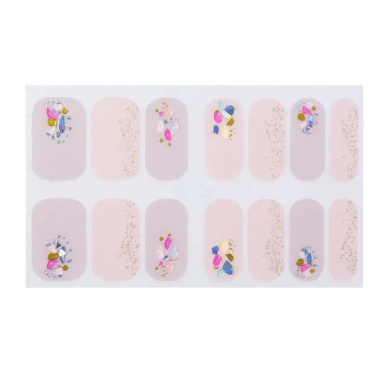 MEBIS Nail Stickers Nobake Gel 5D Nail Sticker Full Sticker Nail Sticker Japan And Korea Waterproof Imitation Diamond