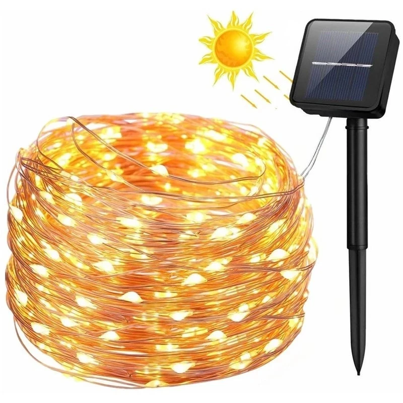 

LED Solar Lamp Outdoor 12M 22M LEDs String Lights Fairy Holiday Christmas Party Garland Solar Garden Waterproof Lights