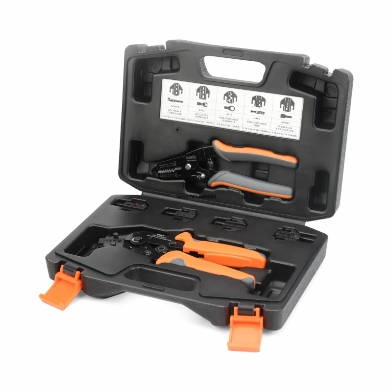 IWISS SN Series Quick Changing Wire Crimper Tool Set Connectors Crimping Plier Kit with 5 Changing Dies(2546B/48B/02C/06WF/6)