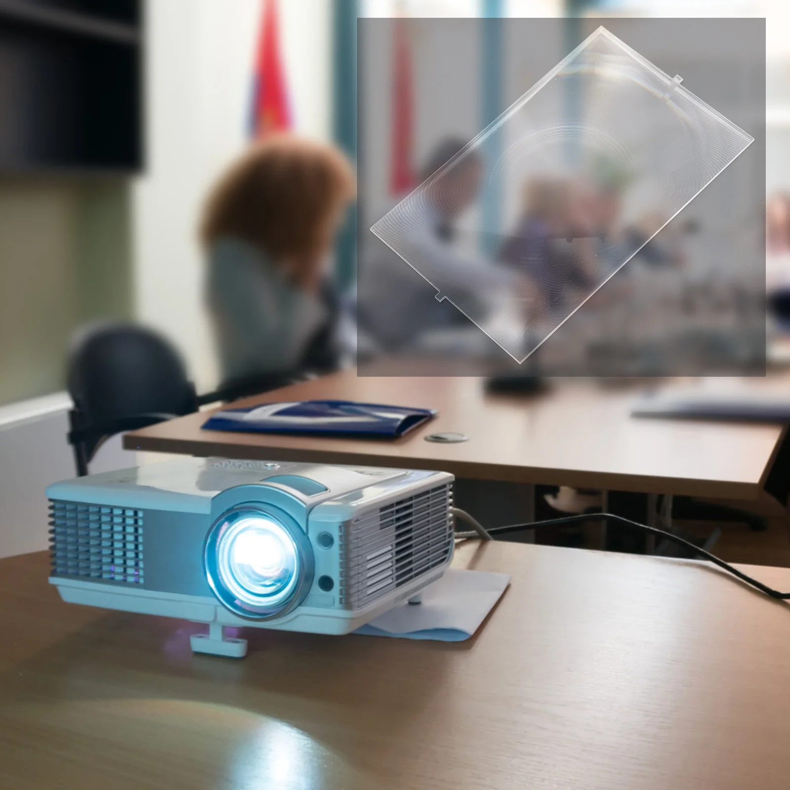 

2Pcs Optical Lens High Definition High Transmission for Projector Applications Clear Imaging Smooth Surface Safe