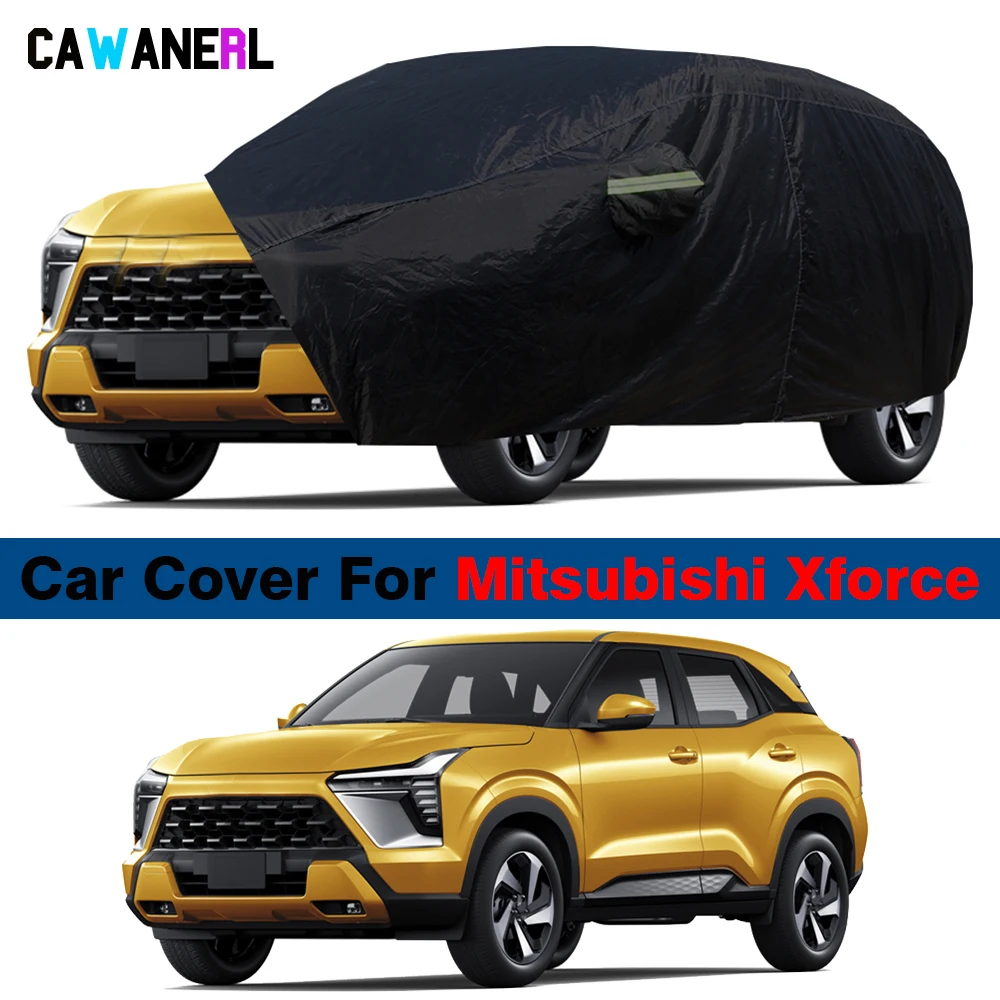 Black Full Car Cover Waterproof SUV Outdoor Sun Rain Snow Protection Cover All Weather Suitable For Mitsubishi Xforce 2022-2025