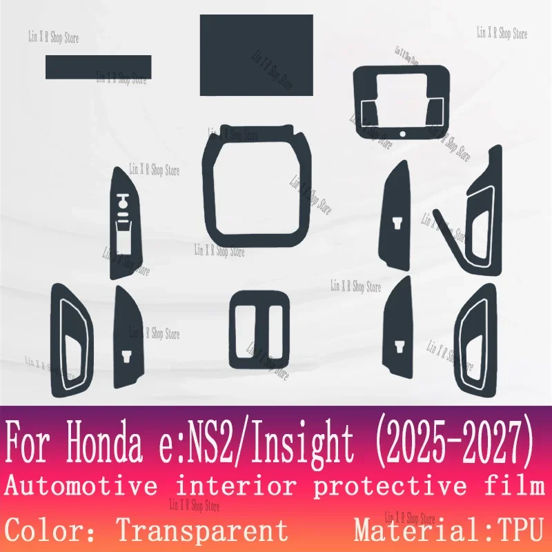 

For Honda E:NS2/Insight 2025-2027 Car Interior Center Console Transparent TPU Protective Film Anti-scratch Repair Stickers PPF