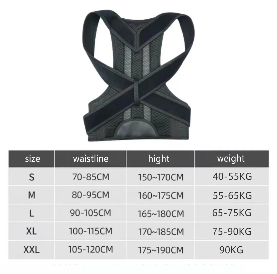 2023 New Back Brace Posture Corrector Shoulder Support Belt Women Men Improve Spine Clavicle Pain Back Vest Posture Corset