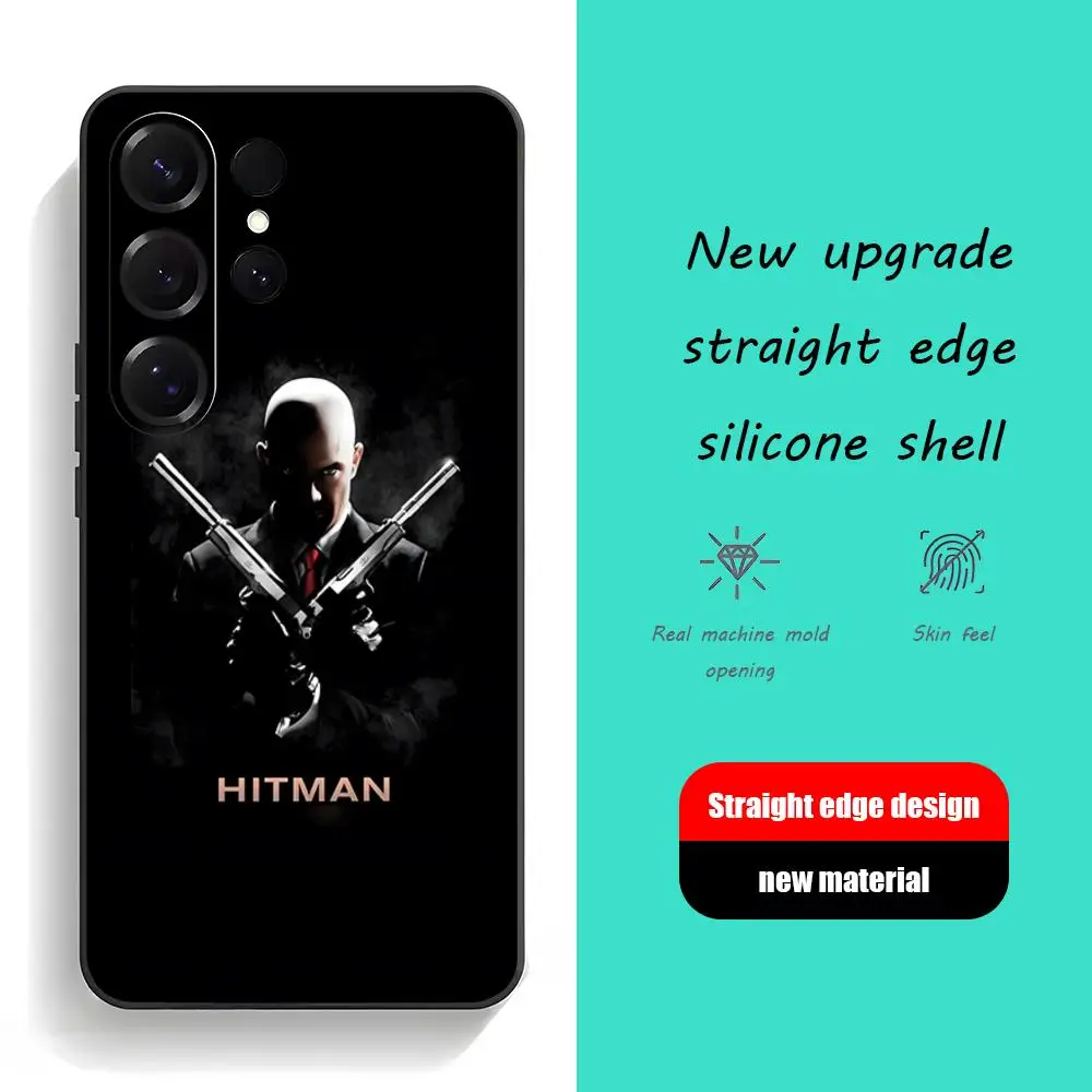 Hitman Game 47 Popular Phone Case For Samsung Galaxy S26 S25 S24 S23 S22 S21 Plus Ultra Fold A Soft Black
