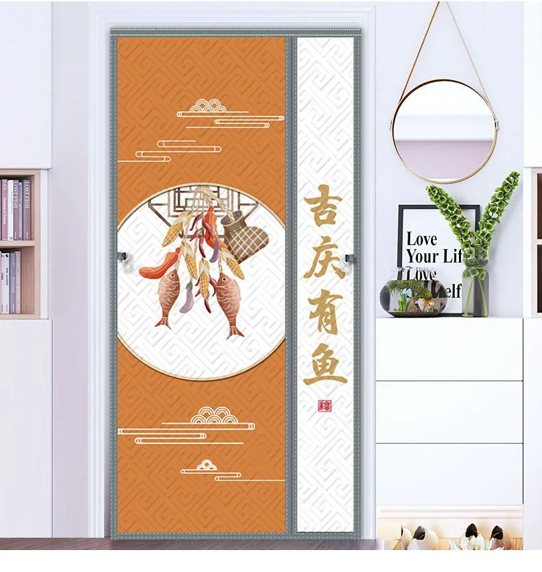 Side Opening Cotton Door Curtain Winter Thickened Household Air Conditioning Warm and Windproof Partition Curtain Cold Proof