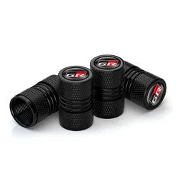 Tapas de válvula de neumático de rueda de coche, vástago de aire para Toyota GR Sport Gazoo Racing Yaris 86 Corolla Hilux Supra piezas, accesorios de enchufe de neumático, 4 C-HR