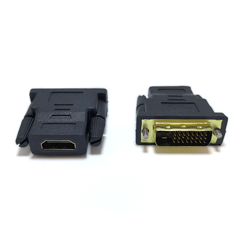 1pcs DVI 24+1 Male to HDMI Female Adapter Converter Gold Plated DVI 24+1 to HDMI Converter 1080P for PC Projector HDTV