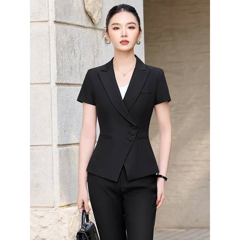 

Women's short-sleeved suit2026New Spring/Summer Professional Slim-Fit Elegant Workwear for Jewelry Store