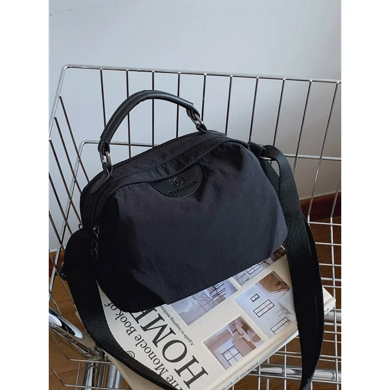 

Нейлоновая сумка-кроссбоди для женщин 2025: Новая модная сумка для мам, повседневная сумка-ракушка из оксфордской ткани на одно плечо, маленькая сумка