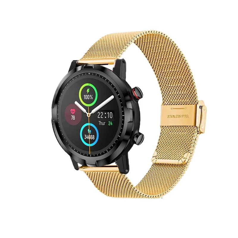 High quality metal strap for Millet Heilu RT LS05S/RS3 LS04 strap for IMILAB KW66 KW12 Correa strap replacement