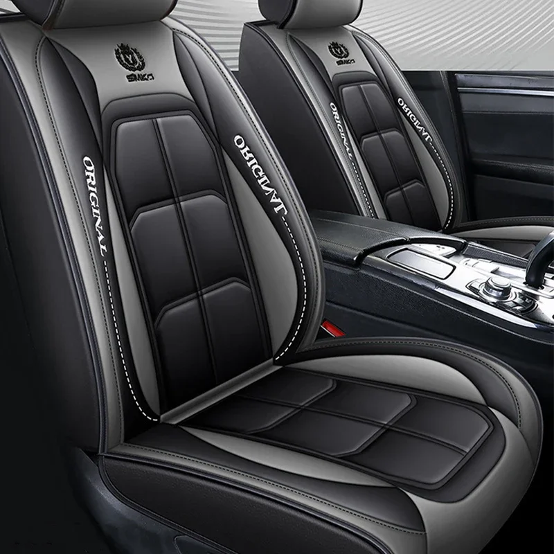

Цельный универсальный чехол на сиденье из искусственной кожи, роскошный защитный чехол для автомобильного сиденья, износостойкие подушки для автомобильных сидений на все сезоны