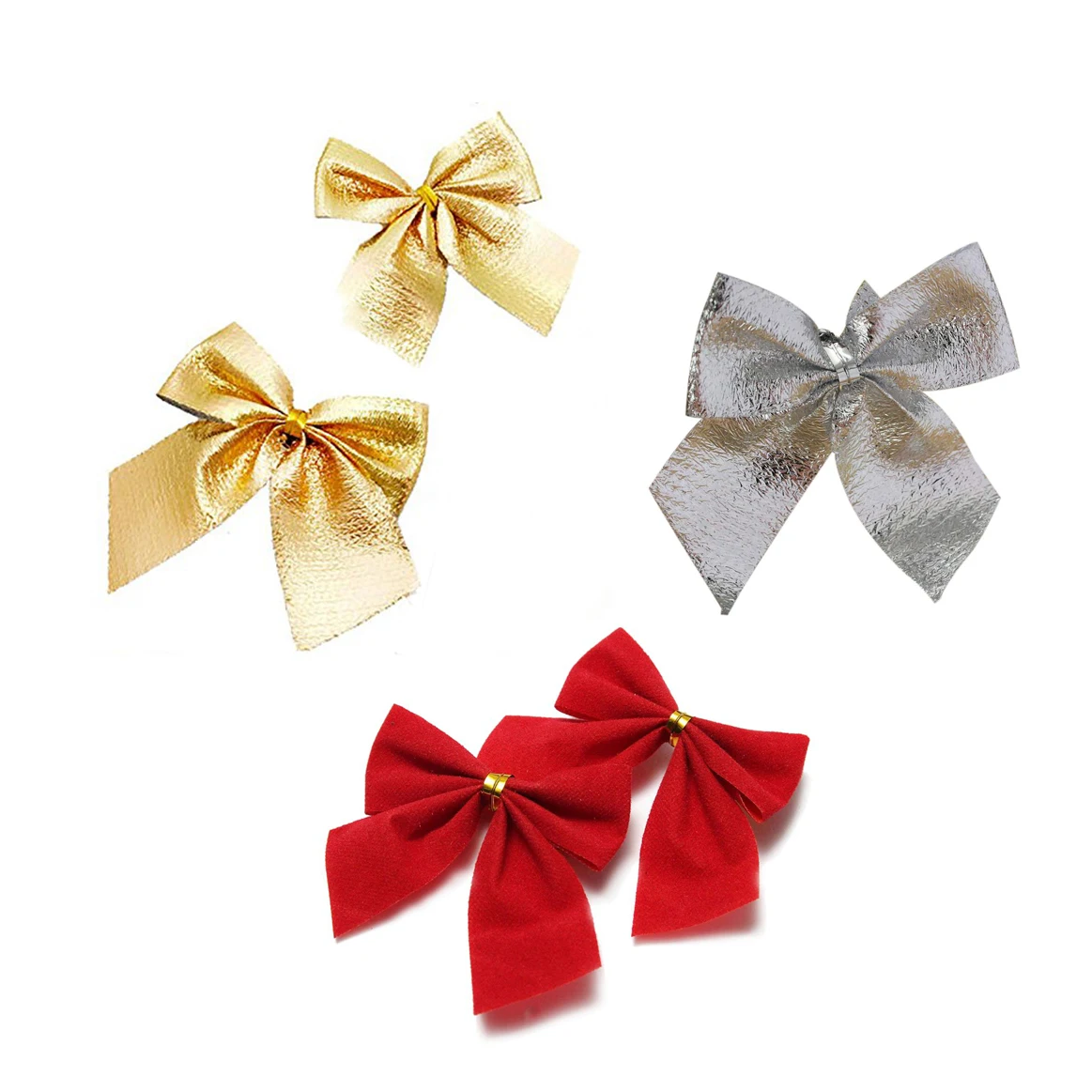 ¡Promoción! 24 piezas de adorno decorativo colgante con lazo, mariposa, árbol decorativo, lindo árbol de Navidad (24 piezas)