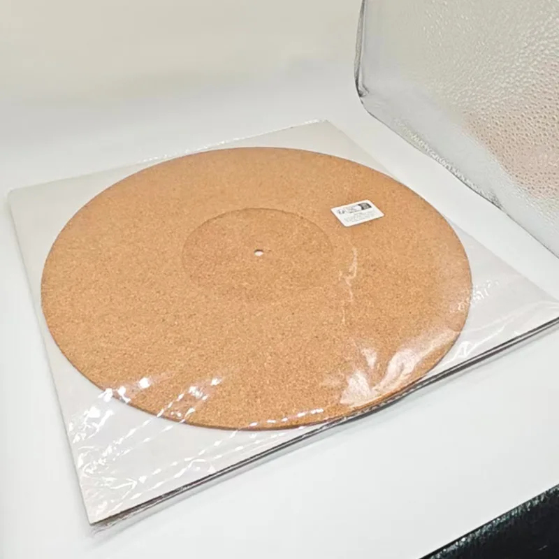 แผ่นรองแผ่นเสียงขนาด 12 นิ้วแผ่นไวนิลป้องกันไฟฟ้าสถิตคอร์กแบบนุ่มแผ่นรองกันลื่นสำหรับแผ่นเสียงเส้นผ่านศูนย์กลาง 295 มม.ตัวควบคุมเสียงอุปกรณ์เสริมเครื่องเล่นแผ่นเสียงใหม่